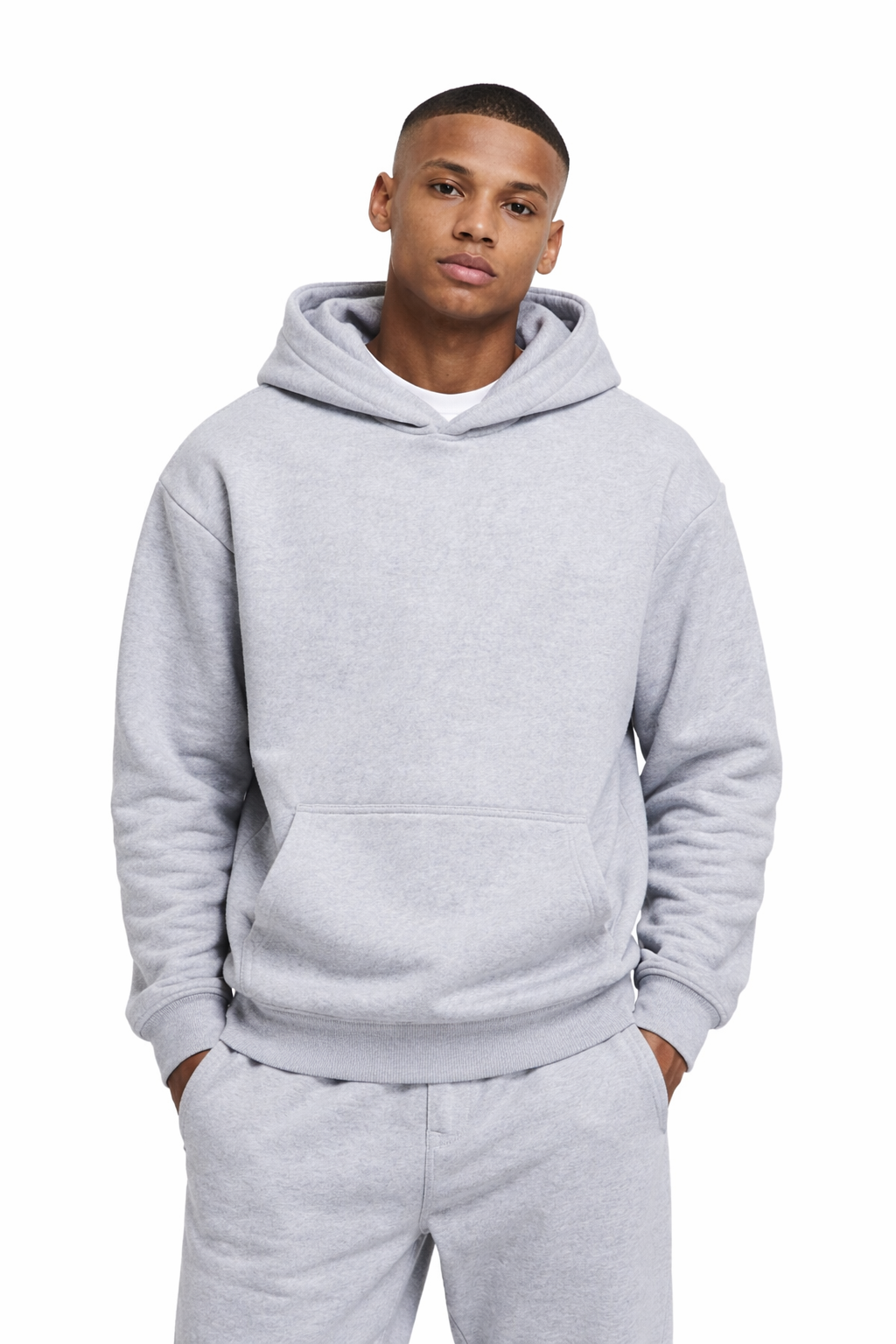 Basic Oversized Hoodie Heather Gray