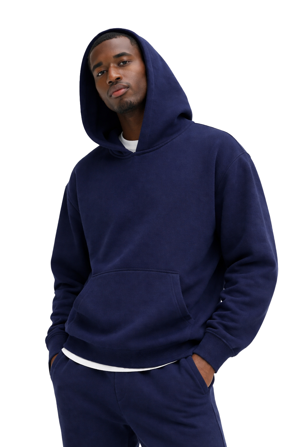 Basic Oversized Hoodie Navy Blue