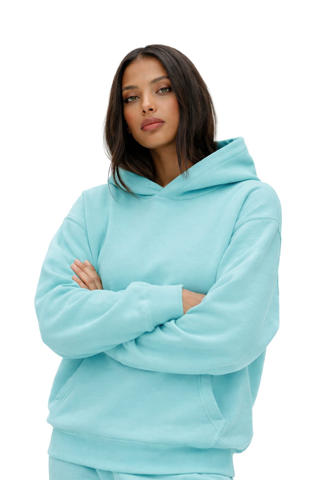 Basic Oversized Hoodie Aqua Blue