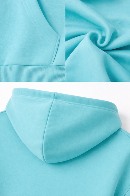 Basic Oversized Hoodie Aqua Blue