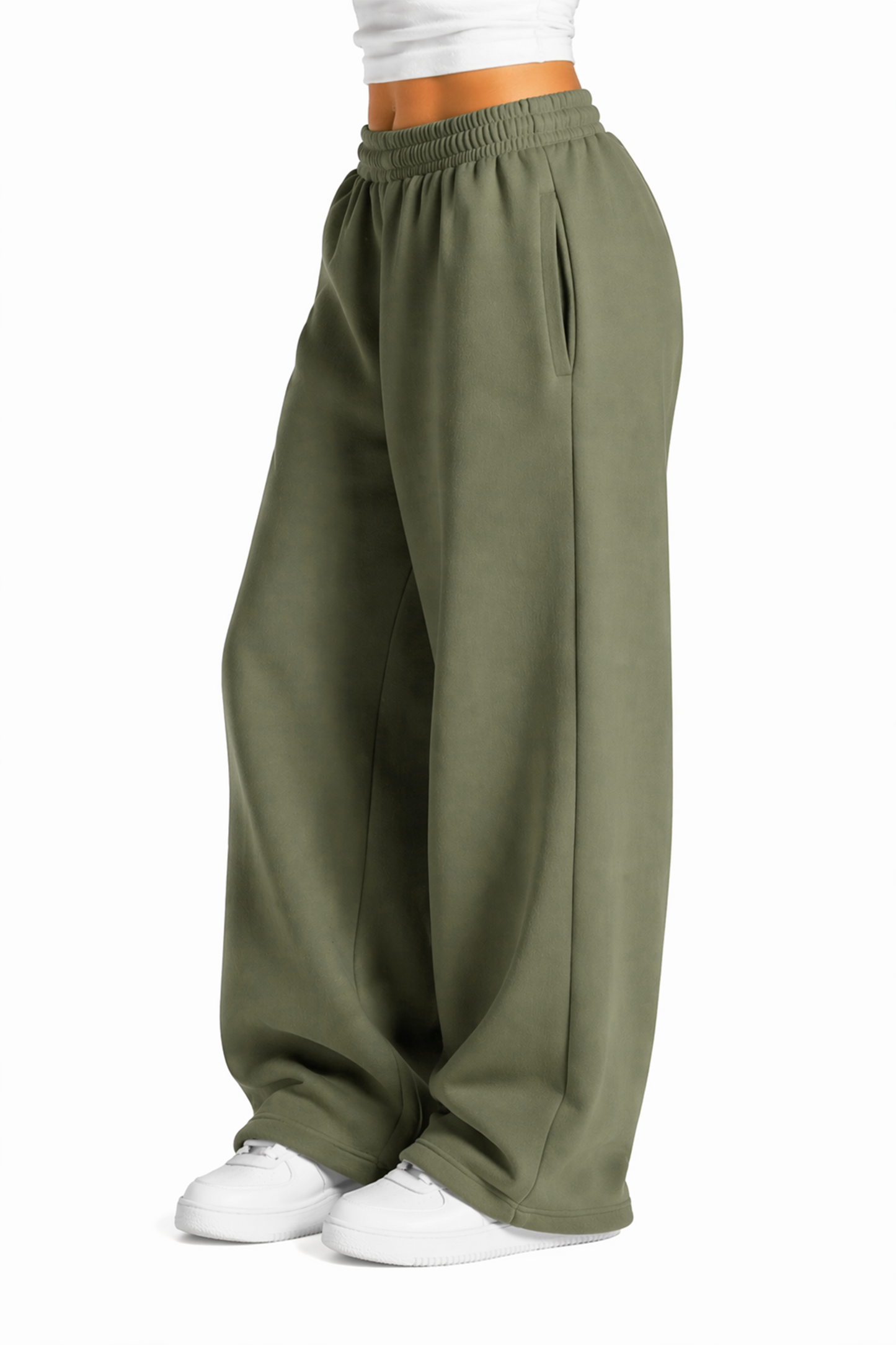 Basic Openleg Jogger Olive