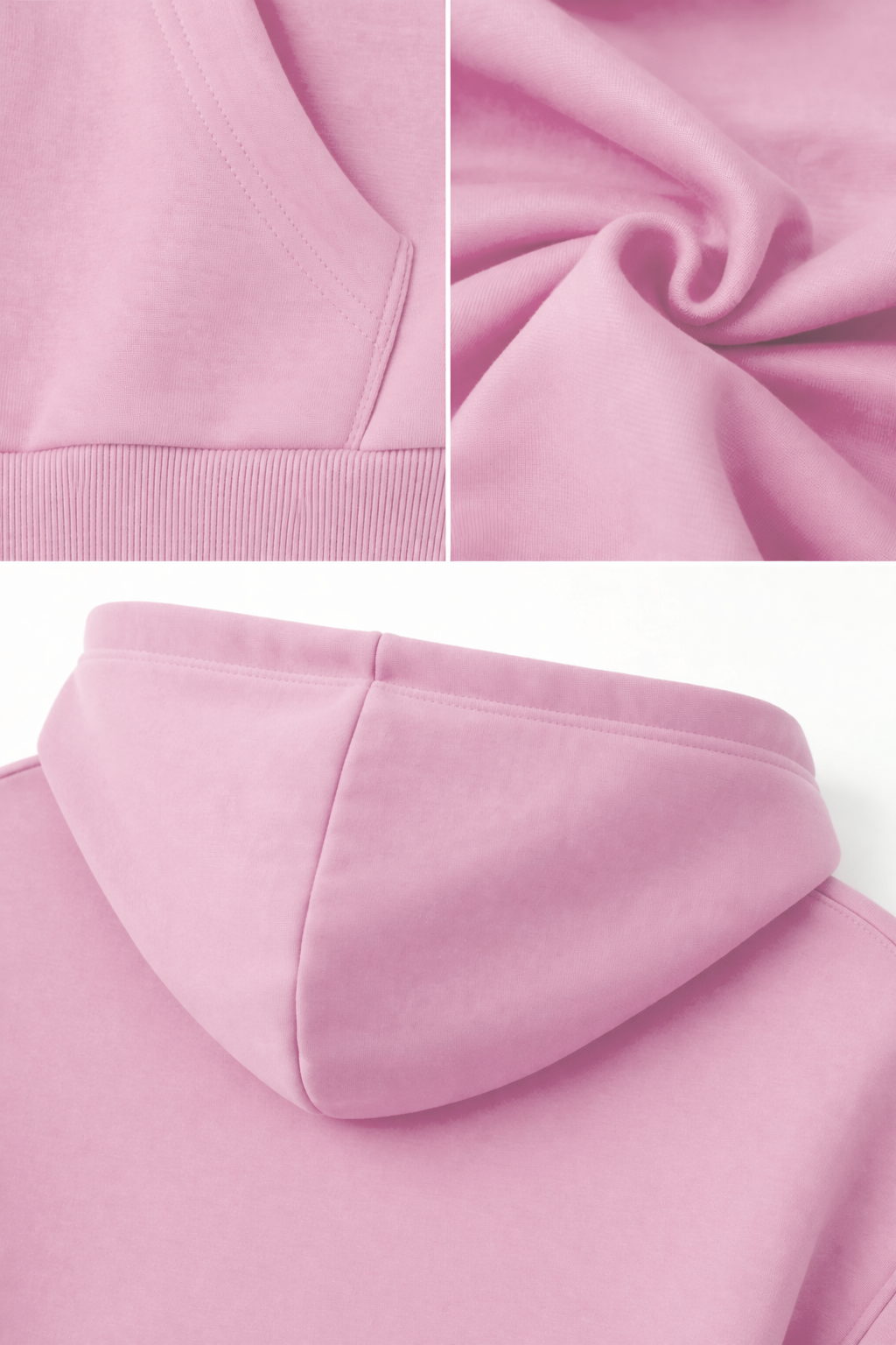 Basic Oversized Zip Hoodie Sakura Pink