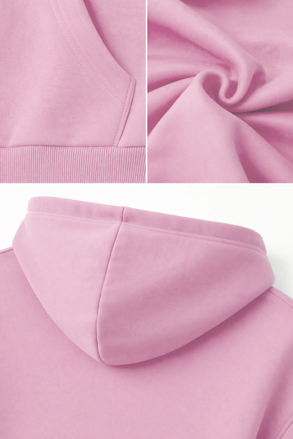 Basic Oversized Zip Hoodie Sakura Pink